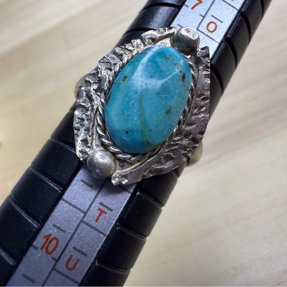 Sterling Silver Turquoise Blue Ring - Picture 1 of 9